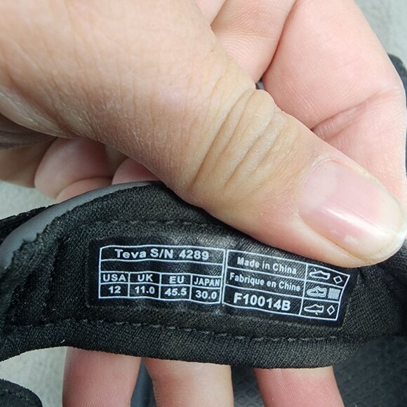 Teva Shoes Mens 12 Black Synthetic Minam Footbed Gorpcore Strappy Outdoor Sandal main image 6